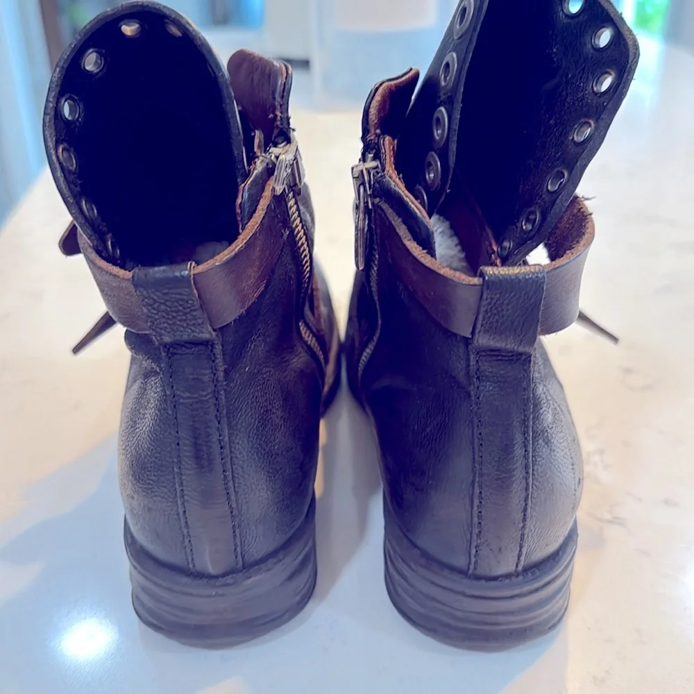 A.S. 98 women’s black combat boot - Picture 6 of 6